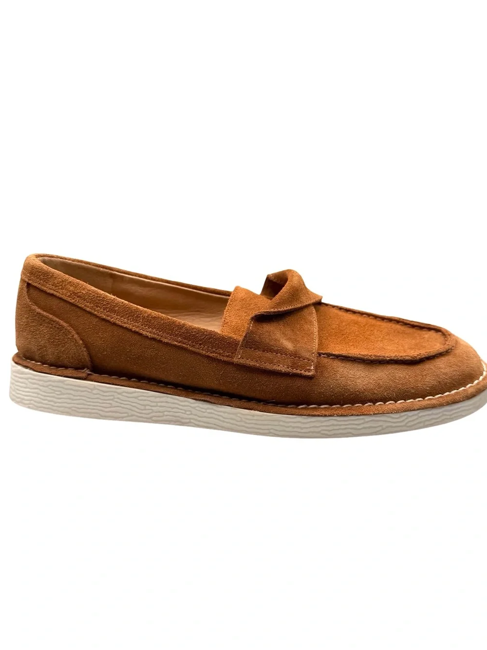 Brisco | Women’s Suede & Leather Gingerbread Penny Loafers | 7.5